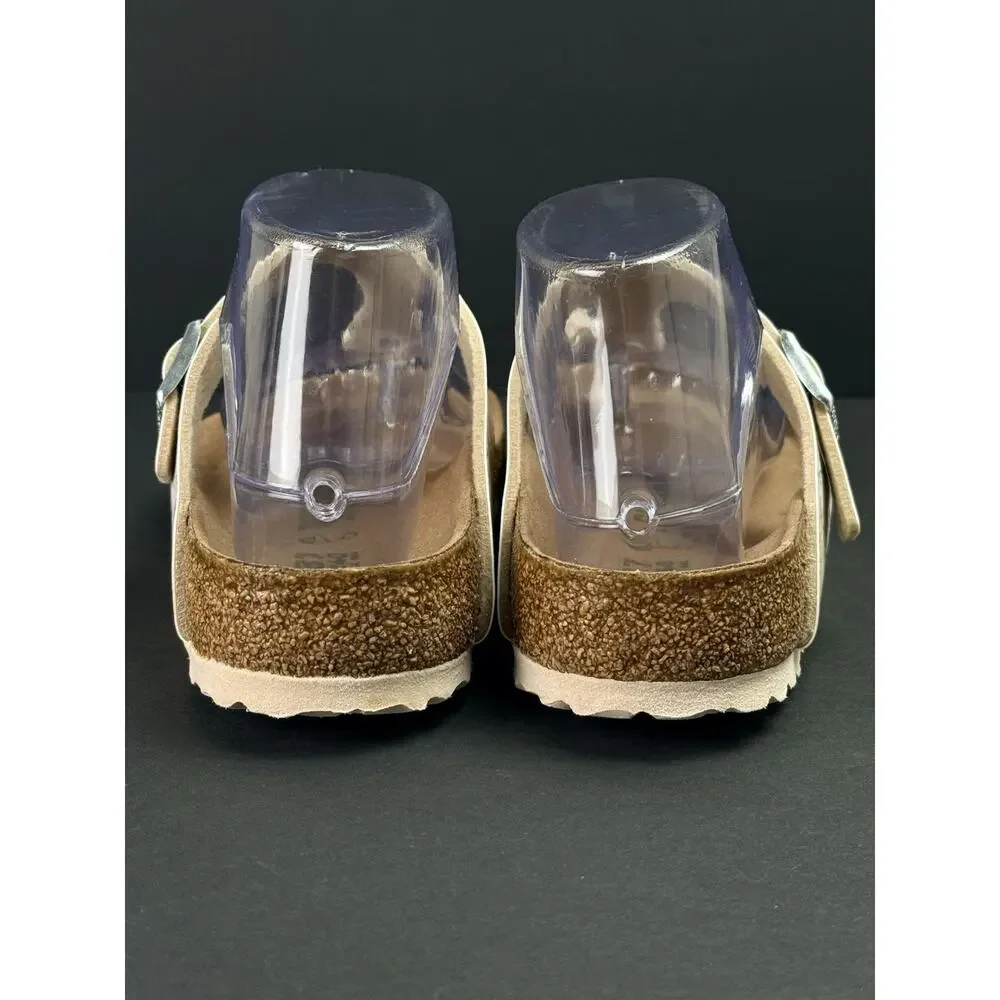 Birkenstock Gizeh Vegan Women’s 6 Watercolor Flower White Sandals EU 37